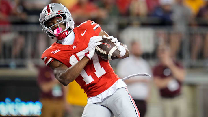 Wide receiver Carnell Tate was one of four Ohio State players drafted in the first round. 