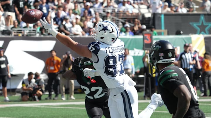 Bet on Jake Ferguson to go over his receiving yards total on Sunday against the Panthers.