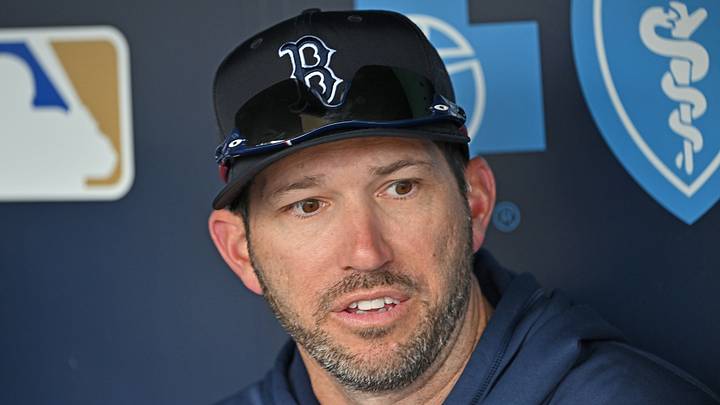 May 19, 2026; Kansas City, Missouri, USA; Boston Red Sox Interim Manager Chad Tracy (17) talks with the media before a game against the Kansas City Royals at Kauffman Stadium. Mandatory Credit: Peter Aiken-Imagn Images May 19, 2026; Kansas City, Missouri, USA; Boston Red Sox Interim Manager Chad Tracy (17) talks with the media before a game against the Kansas City Royals at Kauffman Stadium. Mandatory Credit: Peter Aiken-Imagn Images