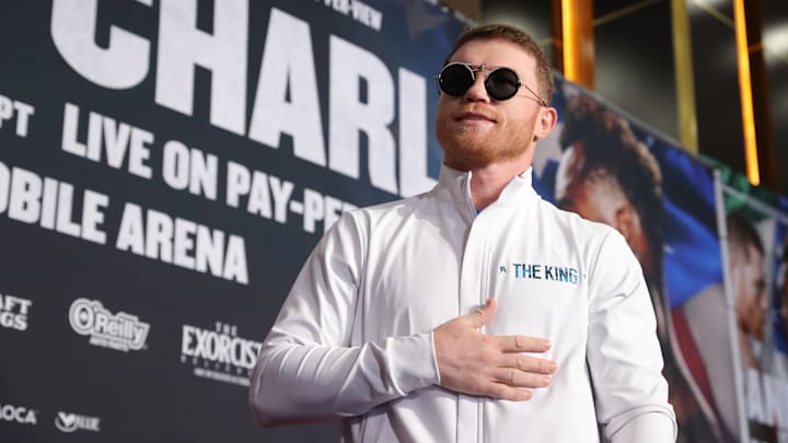 Canelo Alvarez during a September 26, 2023 press conference.