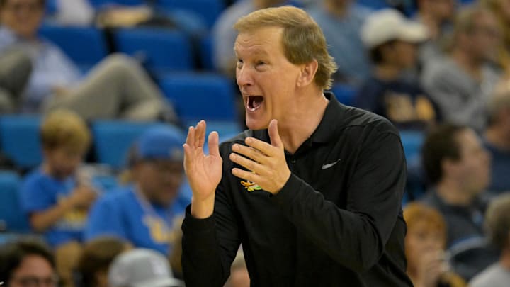 Dec 6, 2025; Los Angeles, California, USA;  Oregon Ducks head coach Dana Altman.