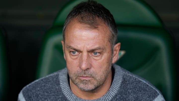 Hansi Flick was sent off during Barcelona's game against Real Betis last time out in La Liga