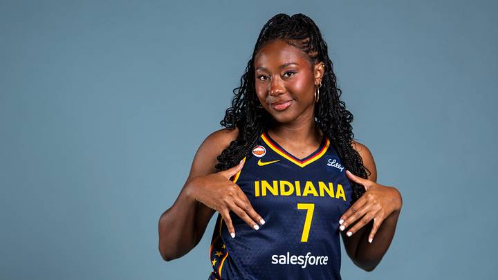 Indiana Fever forward Aliyah Boston (7) poses for a photo Wednesday, April 22, 2026, during media day at Gainbridge Fieldhouse in Indianapolis. Indiana Fever forward Aliyah Boston (7) poses for a photo Wednesday, April 22, 2026, during media day at Gainbridge Fieldhouse in Indianapolis.