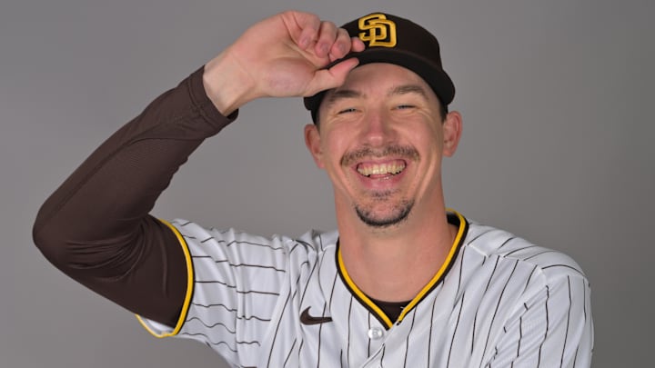 Feb 18, 2026; Peoria, AZ, USA;    San Diego Padres pitcher Walker Buehler (21) during spring training photo day. Mandatory Credit: Jayne Kamin-Oncea-Imagn Images