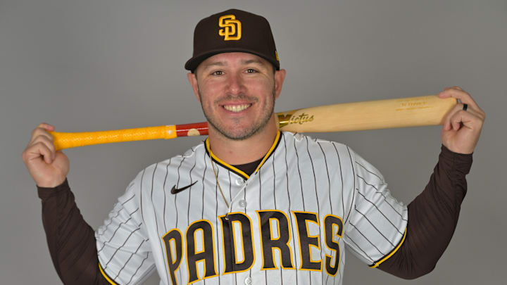 San Diego Padres Ty France (4) during spring training photo day.