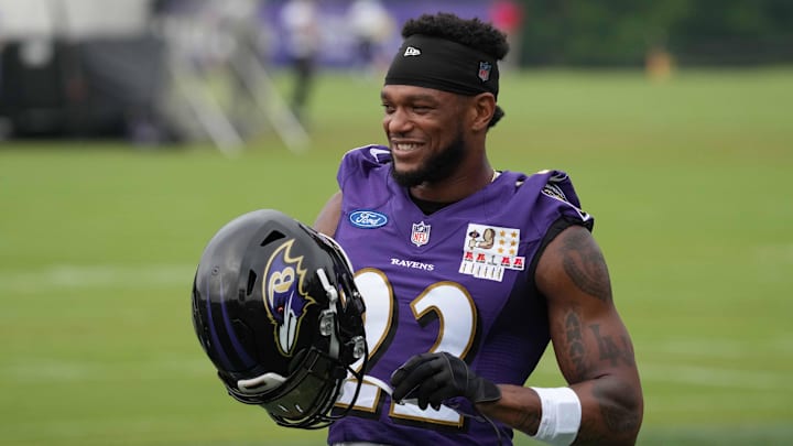 Baltimore Ravens cornerback Jimmy Smith practices at the Under Amour Performance Center. Baltimore Ravens cornerback Jimmy Smith practices at the Under Amour Performance Center.