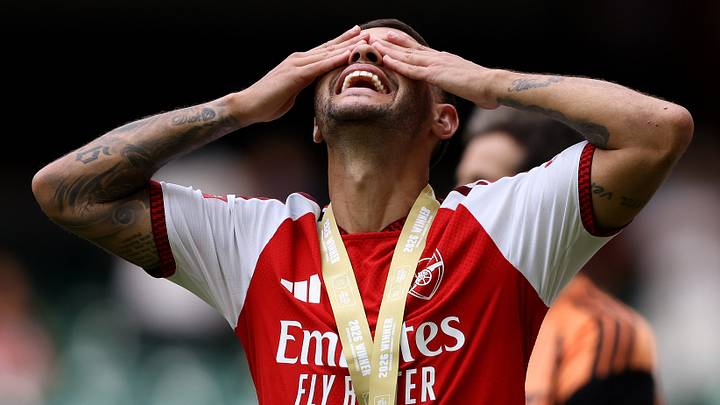 Bruno Guimarães enjoyed his (semi-)competitive Arsenal debut. Bruno Guimarães enjoyed his (semi-)competitive Arsenal debut.
