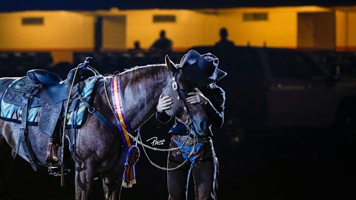 Erin Taormino after her victory lap. Erin Taormino after her victory lap.