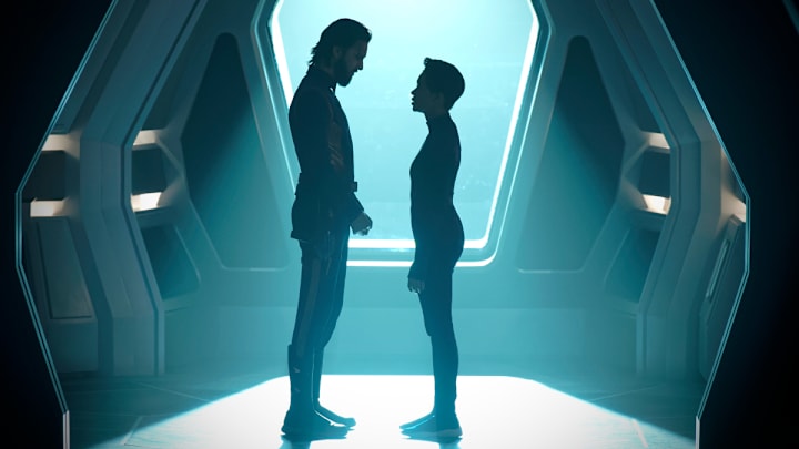 "Such Sweet Sorrow" -- Ep#213 -- Pictured (l-r): Shazad Latif as Tyler; Sonequa Martin-Green as Burnham of the CBS All Access series STAR TREK: DISCOVERY. Photo Cr: Ben Mark Holzberg/CBS ÃÂ©2018 CBS Interactive, Inc. All Rights Reserved.