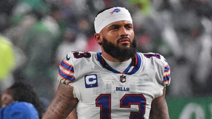 Nov 26, 2023; Philadelphia, Pennsylvania, USA; Buffalo Bills wide receiver Gabe Davis (13) against
