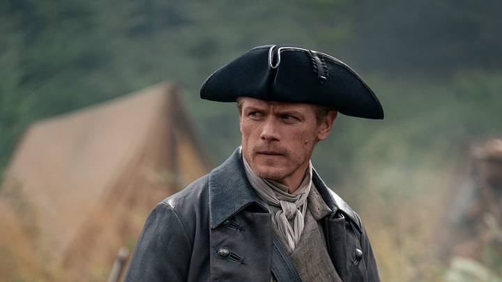 Sam Heughan (“Jamie Fraser”) in Outlander season 8 episode 10