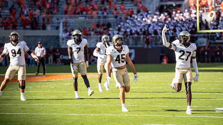 Wake Forest's defense, Oct. 4, 2025. Wake Forest's defense, Oct. 4, 2025.