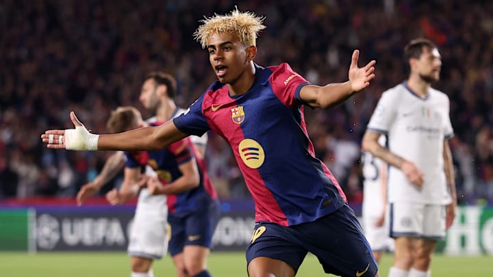 Lamine Yamal marcó ante el Inter de Milán 