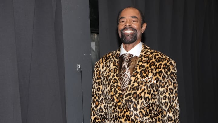 Dec 1, 2023; Toronto, Ontario, CAN; Former basketball player Walt Frazier arrives at the Scotiabank Arena before a game between the New York Knicks and the Toronto Raptors. Mandatory Credit: Nick Turchiaro-Imagn Images