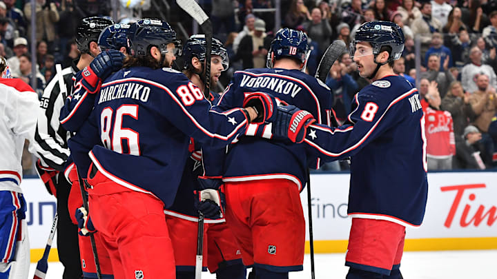 Blue Jackets forward Kirill Marchenko and defenseman Zach Werenski were both lost to injuries on Monday. Blue Jackets forward Kirill Marchenko and defenseman Zach Werenski were both lost to injuries on Monday.