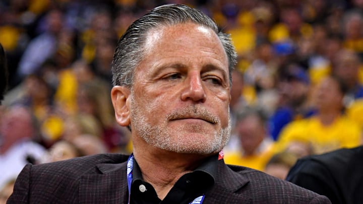 May 31, 2018; Oakland, CA, USA; Cleveland Cavaliers owner Dan Gilbert during the third quarter against the Golden State Warriors in game one of the 2018 NBA Finals at Oracle Arena. Mandatory Credit: Kyle Terada-Imagn Images