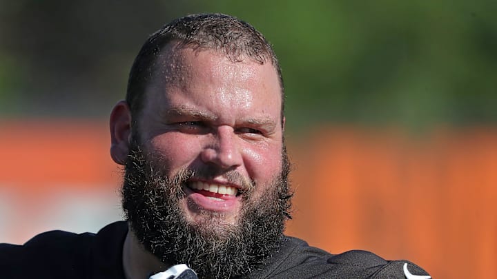 Browns guard Joel Bitonio smiles Browns guard Joel Bitonio smiles