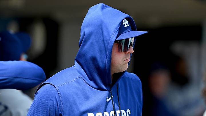 Aug 29, 2026: Los Angeles Dodgers pitcher Tarik Skubal (29) in the dugout during the sixth inning of their game against the Los Angeles Dodgers at Comerica Park.  Credit: Lon Horwedel-Imagn Images