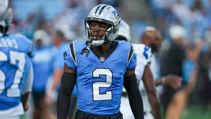 Jul 31, 2026; Charlotte, NC, USA; Carolina Panthers cornerback Mike Jackson (2) during Fanfest at Bank of America Stadium. Mandatory Credit: Jim Dedmon-Imagn Images Jul 31, 2026; Charlotte, NC, USA; Carolina Panthers cornerback Mike Jackson (2) during Fanfest at Bank of America Stadium. Mandatory Credit: Jim Dedmon-Imagn Images