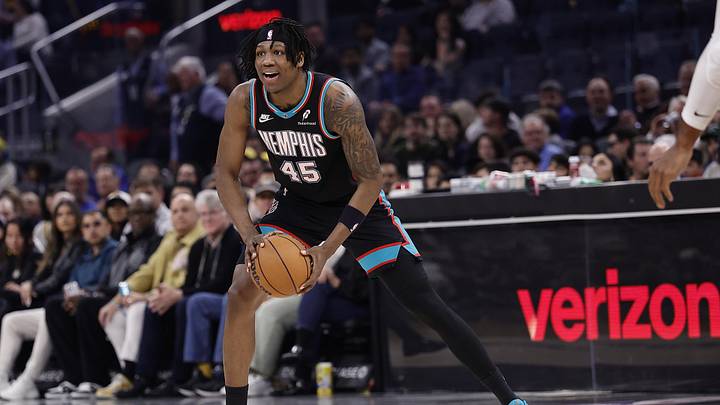 Feb 9, 2026; San Francisco, California, USA; Memphis Grizzlies forward GG Jackson II (45) controls the ball against the Golden State Warriors during the first quarter at Chase Center. Mandatory Credit: Kelley L Cox-Imagn Images Feb 9, 2026; San Francisco, California, USA; Memphis Grizzlies forward GG Jackson II (45) controls the ball against the Golden State Warriors during the first quarter at Chase Center. Mandatory Credit: Kelley L Cox-Imagn Images