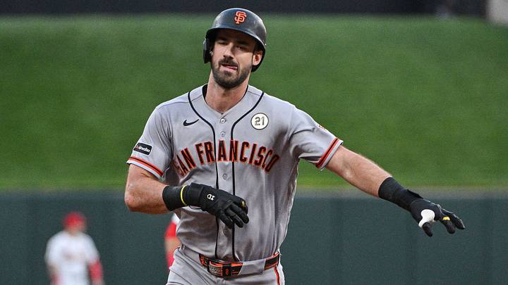 Sep 15, 2026; St. Louis, Missouri, USA; San Francisco Giants first baseman Bryce Eldridge (8) reacts as he runs the bases after hitting a two run home run against the St. Louis Cardinals during the first inning at Busch Stadium. Mandatory Credit: Jeff Curry-Imagn Images Sep 15, 2026; St. Louis, Missouri, USA; San Francisco Giants first baseman Bryce Eldridge (8) reacts as he runs the bases after hitting a two run home run against the St. Louis Cardinals during the first inning at Busch Stadium. Mandatory Credit: Jeff Curry-Imagn Images
