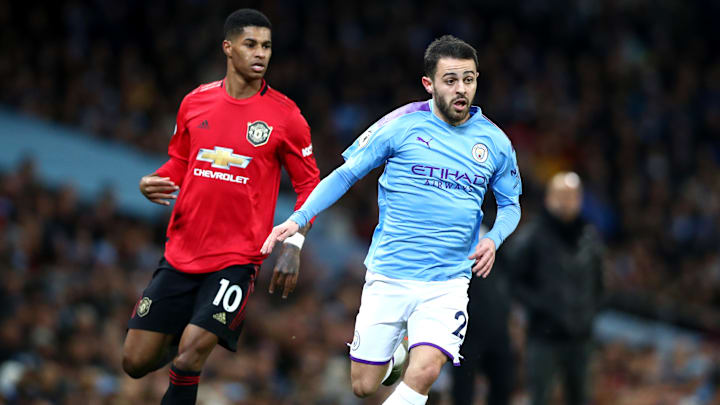 Marcus Rashford y Bernardo Silva