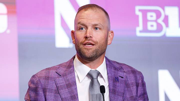 Jul 30, 2026; Chicago, IL, USA; Northwestern Football head coach David Braun speaks during Big Ten Media Days at Hilton Chicago. Mandatory Credit: Kamil Krzaczynski-Imagn Images Jul 30, 2026; Chicago, IL, USA; Northwestern Football head coach David Braun speaks during Big Ten Media Days at Hilton Chicago. Mandatory Credit: Kamil Krzaczynski-Imagn Images