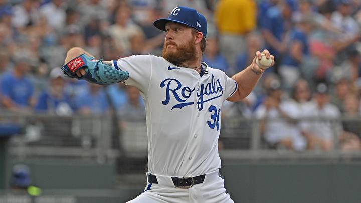 May 26, 2026; Kansas City, Missouri, USA;  Kansas City Royals starting pitcher Bailey Falter (36) throws a pitch in the first inning against the New York Yankees at Kauffman Stadium. Mandatory Credit: Peter Aiken-Imagn Images