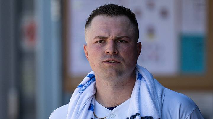 Los Angeles Dodgers pitcher Tarik Skubal (29) during a game