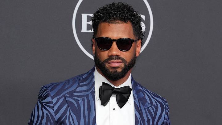 Jul 15, 2026; New York, NY, USA; Russell Wilson arrives on the red carpet before the 2026 ESPY Awards at Lincoln Center. Mandatory Credit: Kirby Lee-Imagn Images