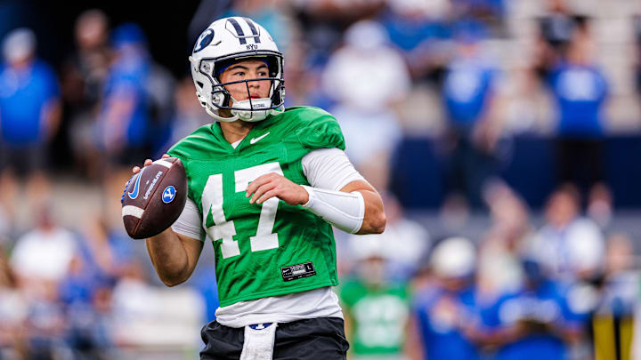 BYU quarterback Bear Bachmeier in Fall Camp