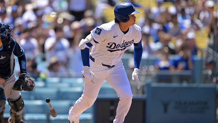 Jun 17, 2026; Los Angeles, California, USA; Los Angeles Dodgers starting pitcher Shohei Ohtani (17) grounds out in the seventh inning against the Tampa Bay Rays at Dodger Stadium. Mandatory Credit: Jayne Kamin-Oncea-Imagn Images Jun 17, 2026; Los Angeles, California, USA; Los Angeles Dodgers starting pitcher Shohei Ohtani (17) grounds out in the seventh inning against the Tampa Bay Rays at Dodger Stadium. Mandatory Credit: Jayne Kamin-Oncea-Imagn Images