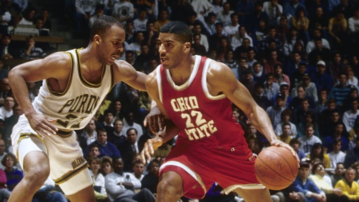 Feb 26, 1992; W. Lafayette, IN, USA; FILE PHOTO; Ohio State Buckeyes guard Jimmy Jackson (22) in