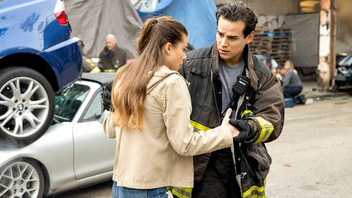 CHICAGO FIRE-- "Buckle Up" Episode 804 -- Pictured: Alberto Rosende as Blake Gallo -- (Photo by: Adrian Burrows/NBC)