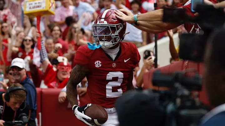 Alabama Wide Receiver Ryan Williams (2) in action against Wisconsin at Bryant-Denny Stadium in Tuscaloosa, AL on Saturday, Sep 13, 2025.