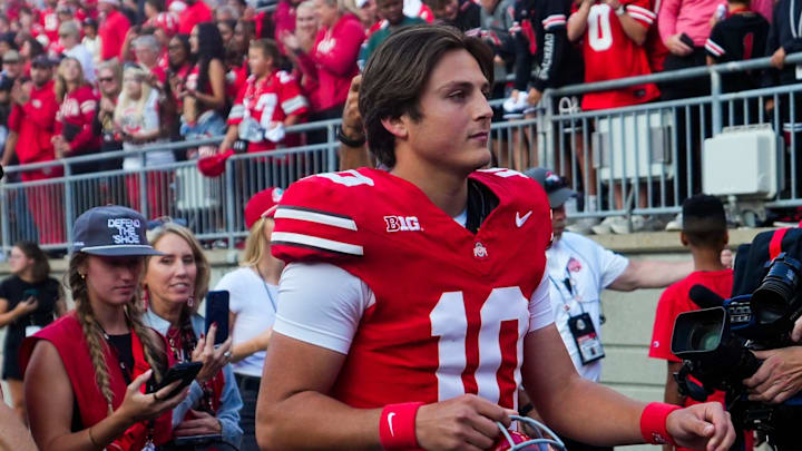 The Ohio State Buckeyes and quarterback Julian Sayin are favored in Week 3. 