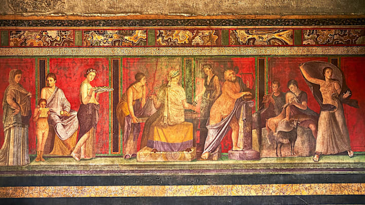 A famous fresco in Pompeii’s Villa of the Mysteries.