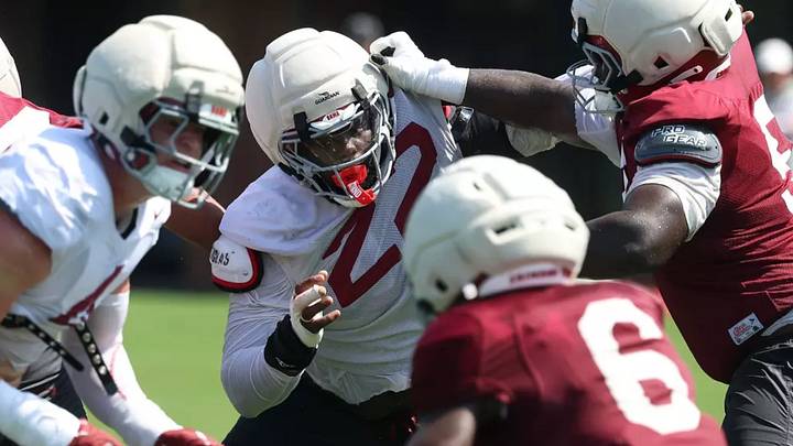 8/17/26 MFB Fall Camp Practice 10Alabama Defensive Lineman Kedrick Bingley-Jones (22)Photo by Kent Gidley