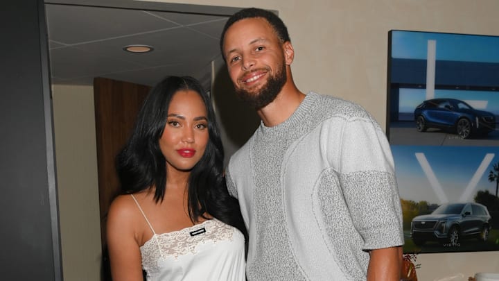 September 7, 2025; Celebrity sightings inside the Cadillac Suite at the US Open featuring Ayesha Curry, Stephen Curry