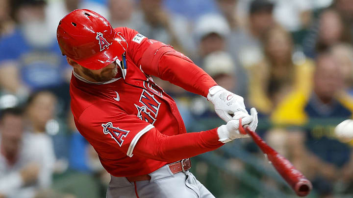 Los Angeles Angels outfielder Taylor Ward Los Angeles Angels outfielder Taylor Ward