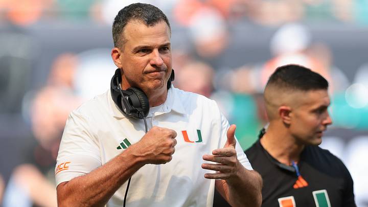 Oct 24, 2026; Miami Gardens, Florida, USA; Miami Hurricanes head coach Mario Cristobal reacts from the field against the Pittsburgh Panthers during the third quarter at Hard Rock Stadium. Mandatory Credit: Sam Navarro-Imagn Images Oct 24, 2026; Miami Gardens, Florida, USA; Miami Hurricanes head coach Mario Cristobal reacts from the field against the Pittsburgh Panthers during the third quarter at Hard Rock Stadium. Mandatory Credit: Sam Navarro-Imagn Images