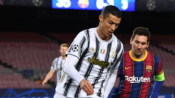 Ronaldo y Messi en el Juventus-Barcelona de la Champions League 2020/21
