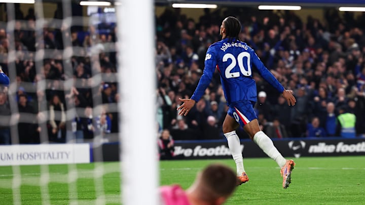 Joao Pedro scores to net in consecutive Premier League games for Chelsea.