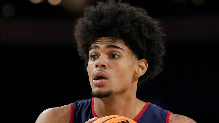 Arizona Wildcats forward Koa Peat practices ahead of a Final Four game on Friday, April 3, 2026, at Lucas Oil Stadium in Indianapolis. Arizona Wildcats forward Koa Peat practices ahead of a Final Four game on Friday, April 3, 2026, at Lucas Oil Stadium in Indianapolis.