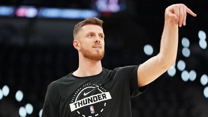 May 28, 2026; San Antonio, Texas, USA; Oklahoma City Thunder center Isaiah Hartenstein (55) warms up before the start of game six of the western conference finals for the 2026 NBA playoffs at Frost Bank Center. May 28, 2026; San Antonio, Texas, USA; Oklahoma City Thunder center Isaiah Hartenstein (55) warms up before the start of game six of the western conference finals for the 2026 NBA playoffs at Frost Bank Center.