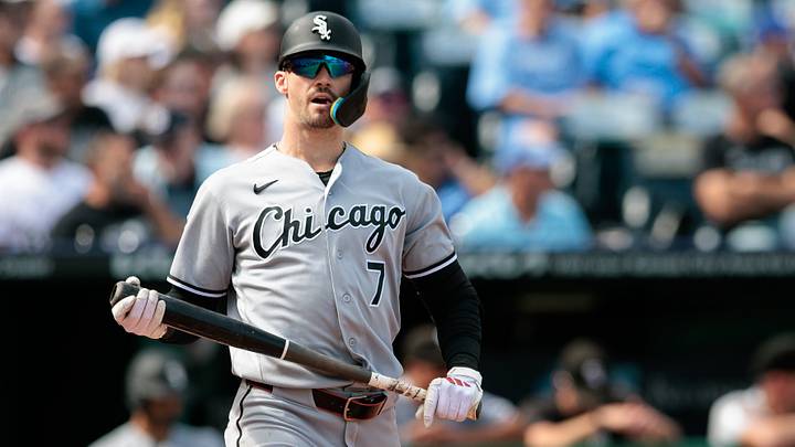 Sep 24, 2026; Kansas City, Missouri, USA; Chicago White Sox center fielder Brenton Doyle (7) reacts to a call during the sixth inning against the Kansas City Royals at Kauffman Stadium. Mandatory Credit: William Purnell-Imagn Images Sep 24, 2026; Kansas City, Missouri, USA; Chicago White Sox center fielder Brenton Doyle (7) reacts to a call during the sixth inning against the Kansas City Royals at Kauffman Stadium. Mandatory Credit: William Purnell-Imagn Images