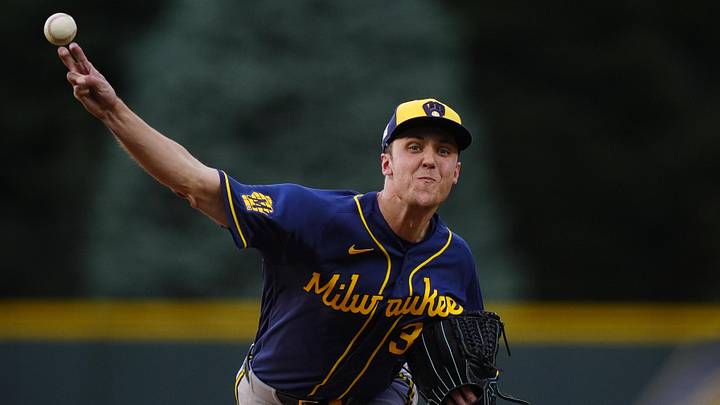 Jun 6, 2026; Denver, Colorado, USA; Milwaukee Brewers starting pitcher Jacob Misiorowski (32) delivers a pitch in the first inning against the Colorado Rockies at Coors Field. Mandatory Credit: Ron Chenoy-Imagn Images Jun 6, 2026; Denver, Colorado, USA; Milwaukee Brewers starting pitcher Jacob Misiorowski (32) delivers a pitch in the first inning against the Colorado Rockies at Coors Field. Mandatory Credit: Ron Chenoy-Imagn Images