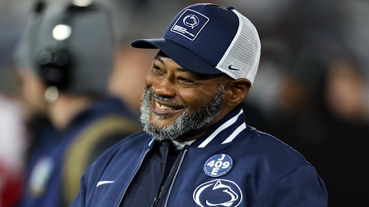 Nov 22, 2025; University Park, Pennsylvania, USA; Penn State Nittany Lions interim head coach Terry Smith.
