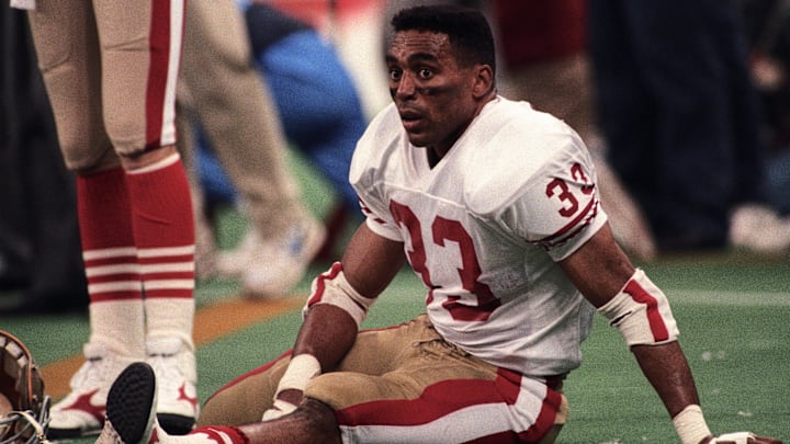 San Francisco 49ers running back Roger Craig on the field prior to Super Bowl XXIV against the Denver Broncos at the Superdome. The 49ers defeated the Broncos 55-10. San Francisco 49ers running back Roger Craig on the field prior to Super Bowl XXIV against the Denver Broncos at the Superdome. The 49ers defeated the Broncos 55-10.