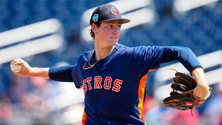 Houston Astros starting pitcher Forrest Whitley (60)